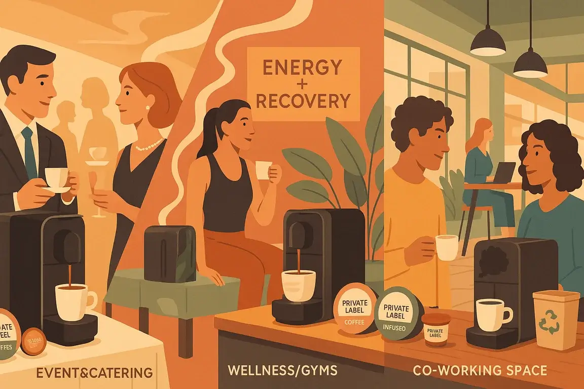 Private Label Coffee Capsules for Events, Wellness and Co-Working Centers Private Label Coffee Capsules for Events, Wellness and Co-Working Centers